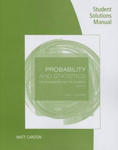 Cover image for Student Solutions Manual for Devore's Probability and Statistics for  Engineering and the Sciences, 9th