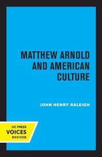 Cover image for Matthew Arnold and American Culture