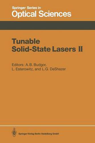 Cover image for Tunable Solid-State Lasers II: Proceedings of the OSA Topical Meeting, Rippling River Resort, Zigzag, Oregon, June 4-6, 1986