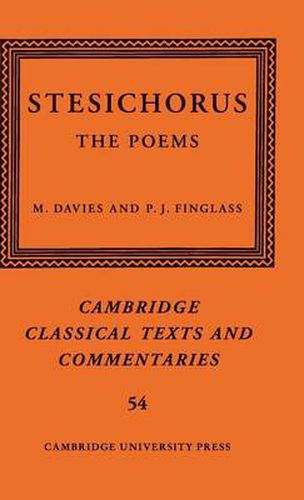 Cover image for Stesichorus: The Poems