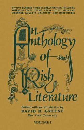 Cover image for An Anthology of Irish Literature (Vol. 1)