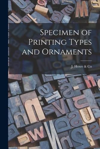 Cover image for Specimen of Printing Types and Ornaments