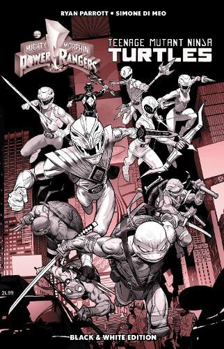 Cover image for Mighty Morphin Power Rangers/Teenage Mutant Ninja Turtles B&W Limited Edition
