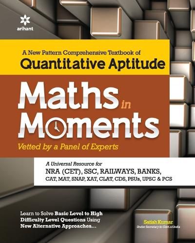 Cover image for Maths in Moments Quantitative Aptitude for Competitive Exams