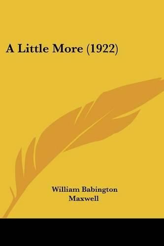 Cover image for A Little More (1922)