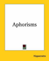 Cover image for Aphorisms