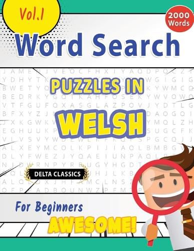 Cover image for Word Search Puzzles in Welsh for Beginners - Awesome! Vol.1 - Delta Classics