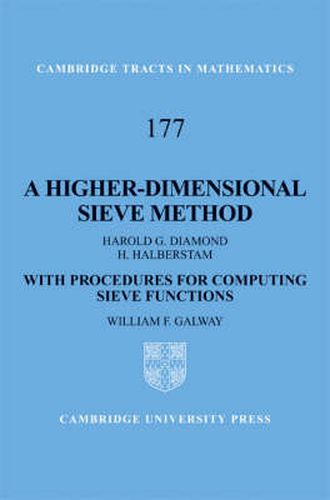 Cover image for A Higher-Dimensional Sieve Method: With Procedures for Computing Sieve Functions