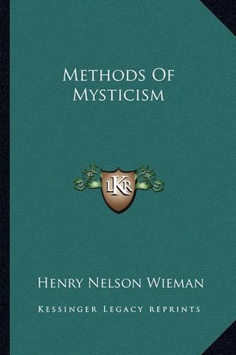 Cover image for Methods of Mysticism