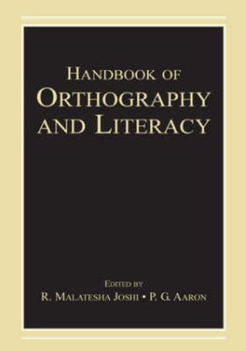 Cover image for Handbook of Orthography and Literacy