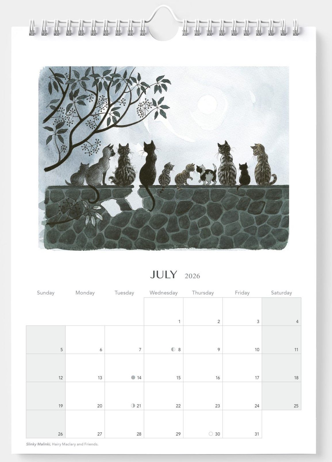 Vintage Cats 2026 Wall Calendar