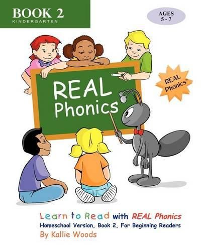 Cover image for Learn to Read with REAL Phonics, Book 2, Homeschool Version: For Beginning Readers