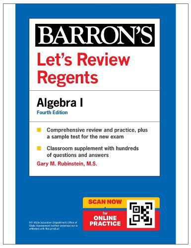 Cover image for Let's Review Regents: Algebra I, Fourth Edition