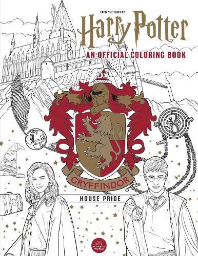 Cover image for Harry Potter: Gryffindor House Pride: The Official Coloring Book: (Gifts Books for Harry Potter Fans, Adult Coloring Books)