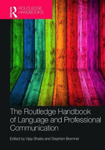 Cover image for The Routledge Handbook of Language and Professional Communication