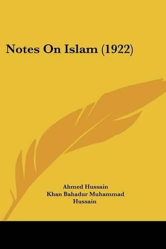 Cover image for Notes on Islam (1922)