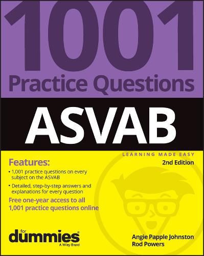 Cover image for ASVAB: 1001 Practice Questions For Dummies (+ Onli ne Practice) 2E