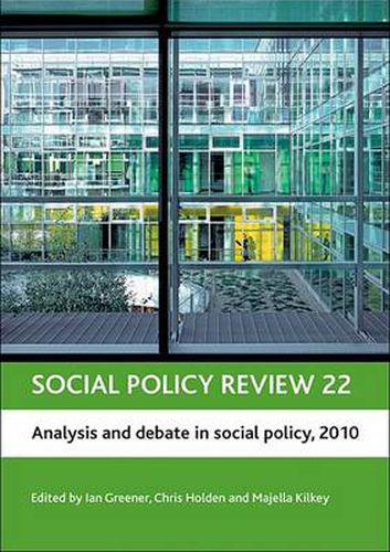 Cover image for Social policy review 22: Analysis and debate in social policy, 2010