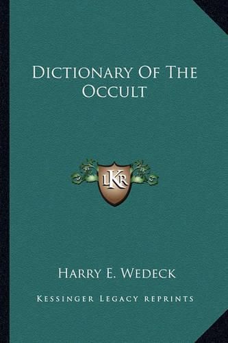 Cover image for Dictionary of the Occult
