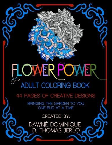 Cover image for Flower Power, Adult Coloring Book