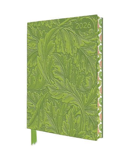 Cover image for William Morris: Acanthus 2026 Artisan Art Vegan Leather Diary Planner - Page to View with Notes