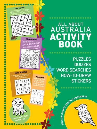 Cover image for All About Australia Activity Book: Puzzles, Quizzes, Word Searches, Stickers, How-To-Draw