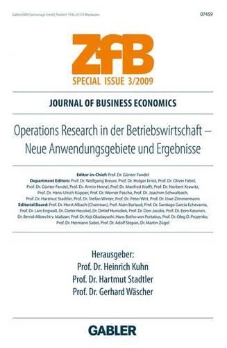 Operations Research in Der Betriebswirtschaft: Neue Anwendungsgebiete Und Ergebnisse