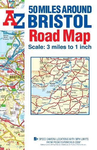 Cover image for 50 Miles around Bristol A-Z Road Map