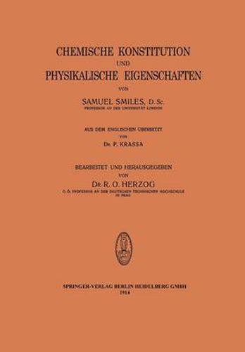 Cover image for Chemische Konstitution Und Physikalische Eigenschaften