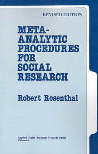 Meta-Analytic Procedures for Social Research