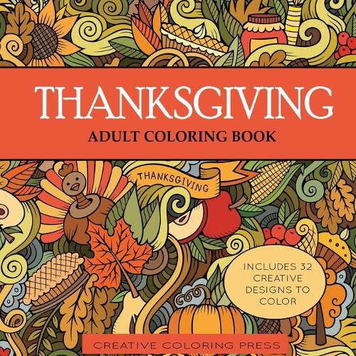 Cover image for Thanksgiving Adult Coloring Book