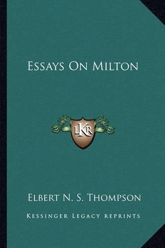 Cover image for Essays on Milton