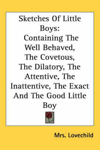 Cover image for Sketches of Little Boys: Containing the Well Behaved, the Covetous, the Dilatory, the Attentive, the Inattentive, the Exact and the Good Little Boy