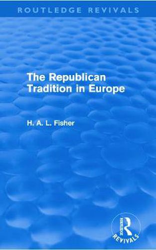 Cover image for The Republican Tradition in Europe