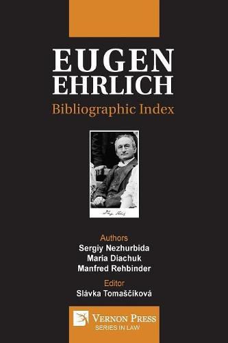 Cover image for Eugen Ehrlich: Bibliographic Index