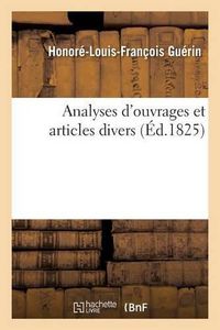 Cover image for Analyses d'Ouvrages Et Articles Divers