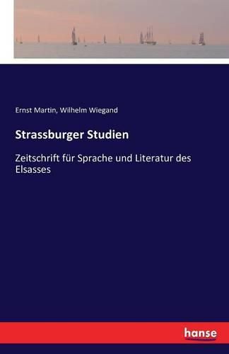 Cover image for Strassburger Studien: Zeitschrift fur Sprache und Literatur des Elsasses