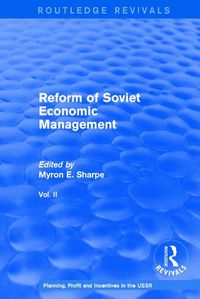 Cover image for Reform of Soviet Economic Management