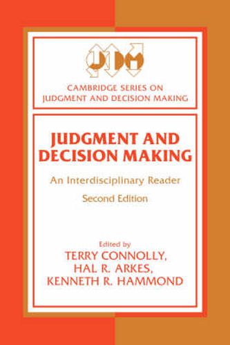 Cover image for Judgment and Decision Making: An Interdisciplinary Reader