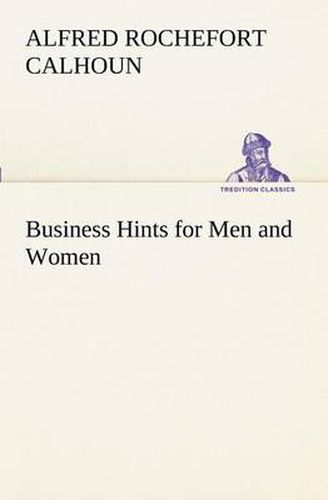 Cover image for Business Hints for Men and Women