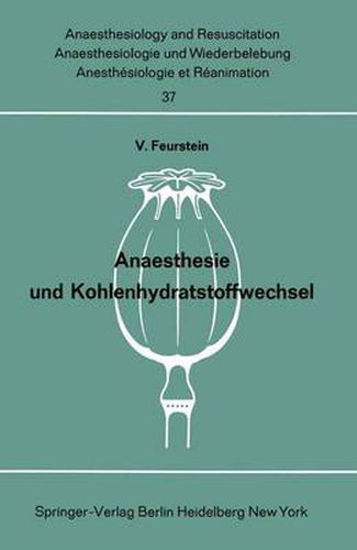 Cover image for Anaesthesie Und Kohlenhydratstoffwechsel