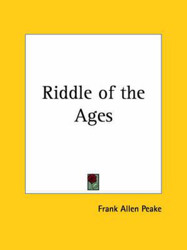 Cover image for Riddle of the Ages