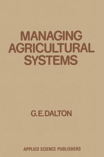 Cover image for Managing Agricultural Systems