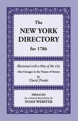 Cover image for New York Directory for 1786