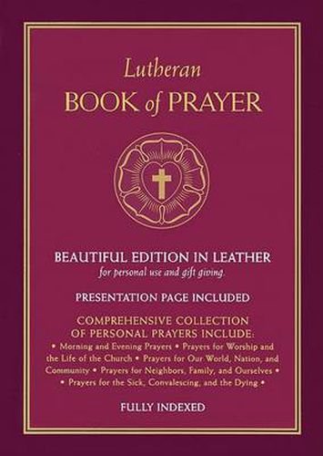 Lutheran Book of Prayer - Burgundy Genuine Leather