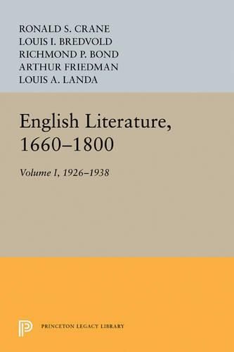 Cover image for English Literature, Volume 1: 1660-1800