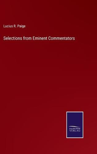 Cover image for Selections from Eminent Commentators