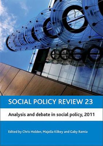 Cover image for Social Policy Review 23: Analysis and Debate in Social Policy, 2011