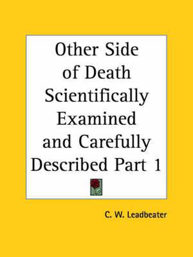 Cover image for Other Side of Death Scientifically Examined and Carefully Described