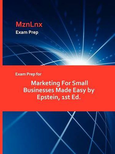 Cover image for Exam Prep for Marketing for Small Businesses Made Easy by Epstein, 1st Ed.